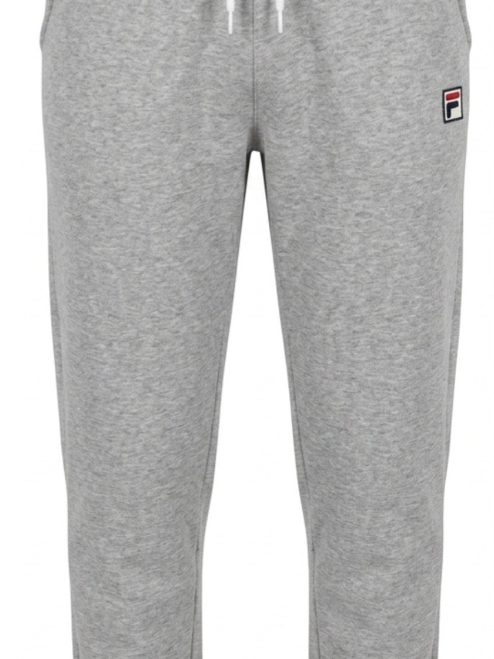 FILA Men's Light Gray Logo Joggers with Drawstring